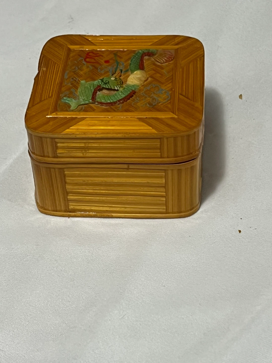 Chinese Bamboo Trinket Box - photo 3