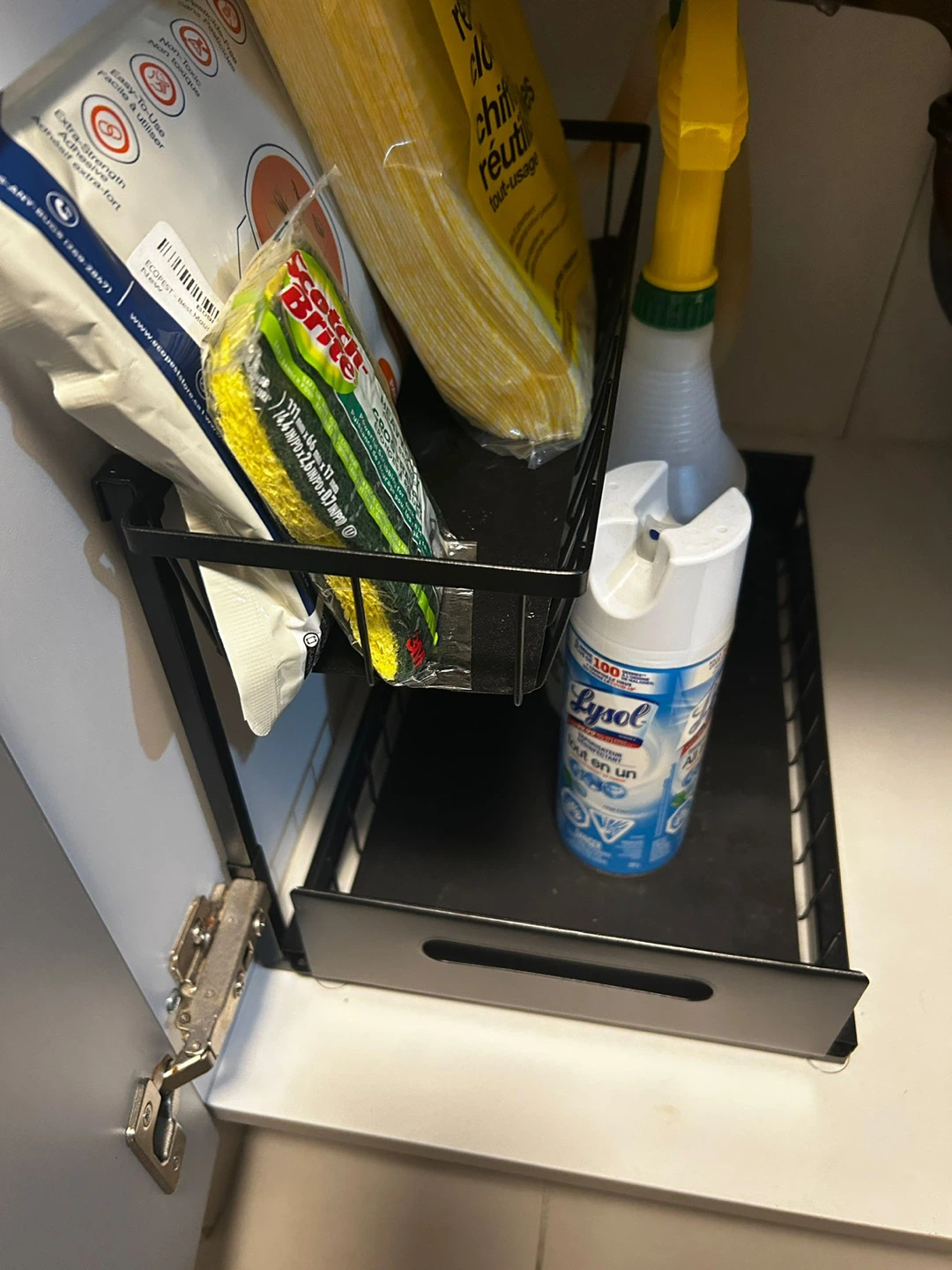 2-Tier Black Under Sink Organizer Shelf - photo 3