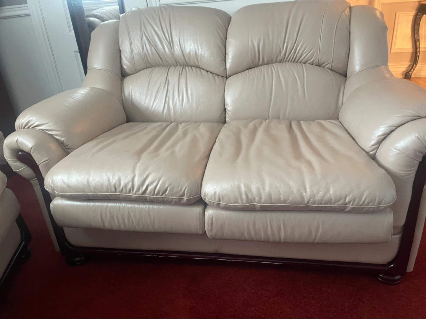 Leather Sofa Set - Cream - photo 2