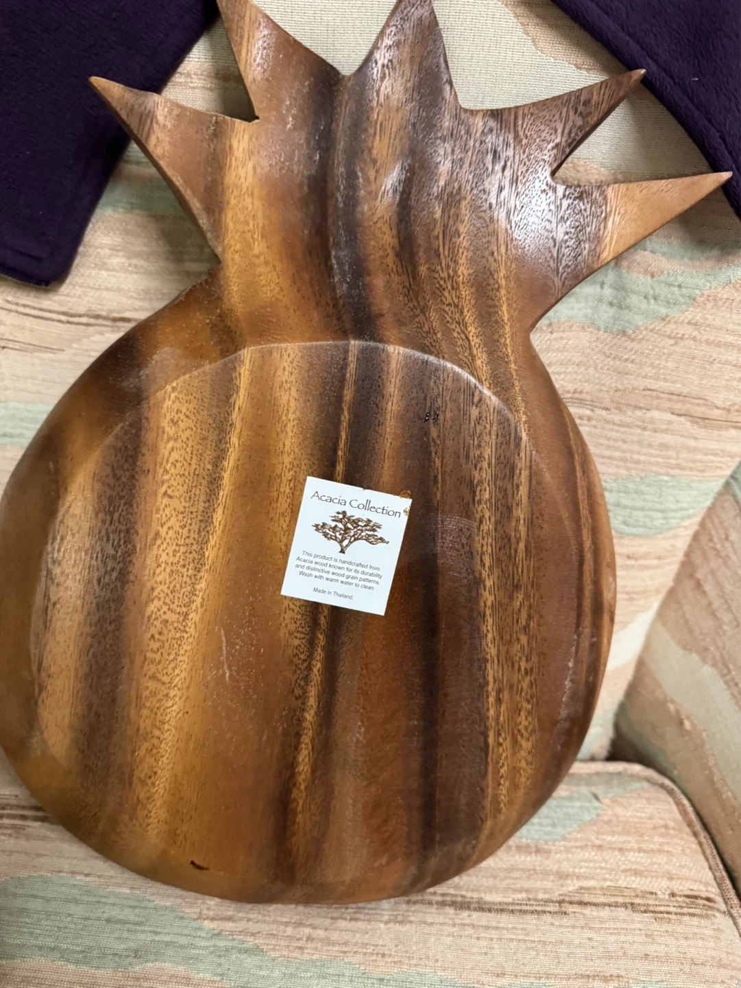 Acacia Collection Wooden Pineapple Divided Serving Dish - photo 2