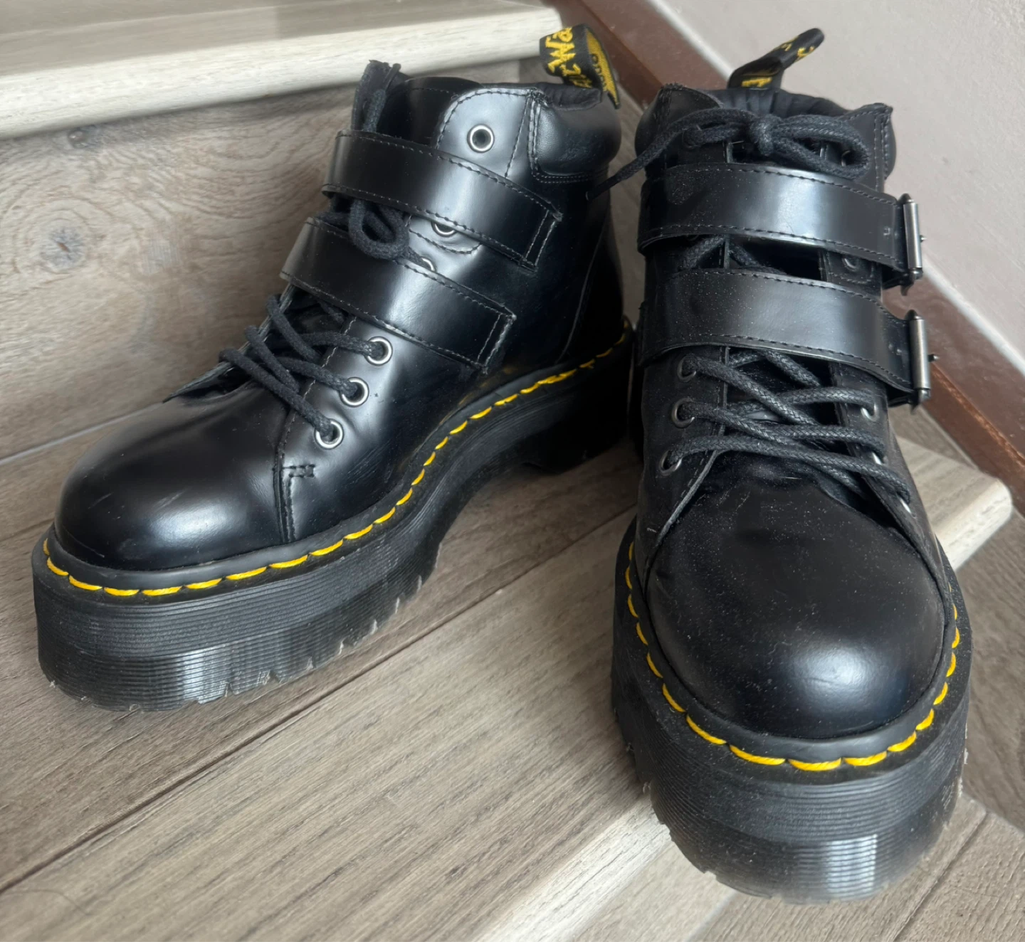 Dr. Martens Bryony Buckled Flatform Boot