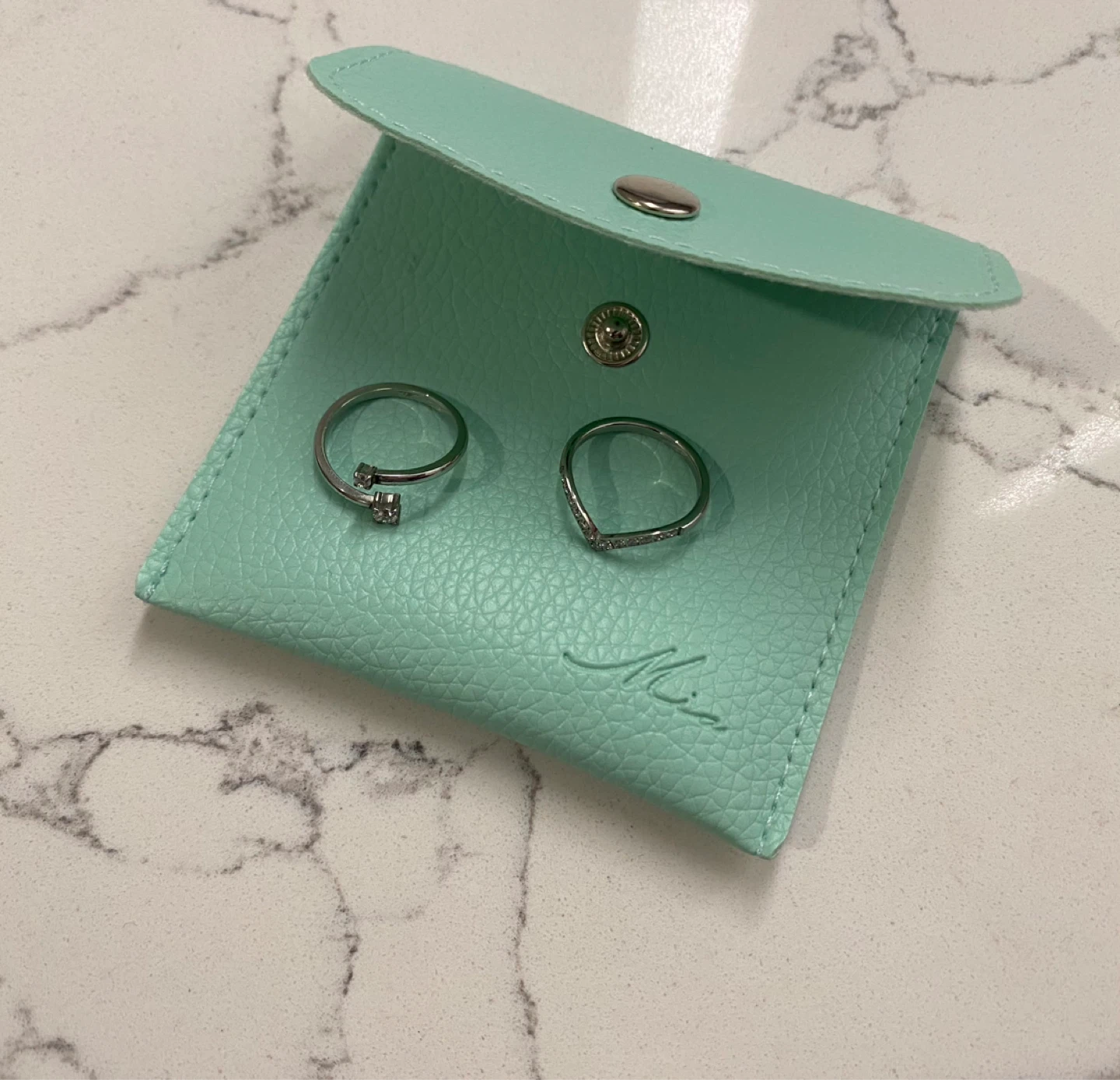 2 Mia Bijoux stainless steel rings size 5 - photo 2