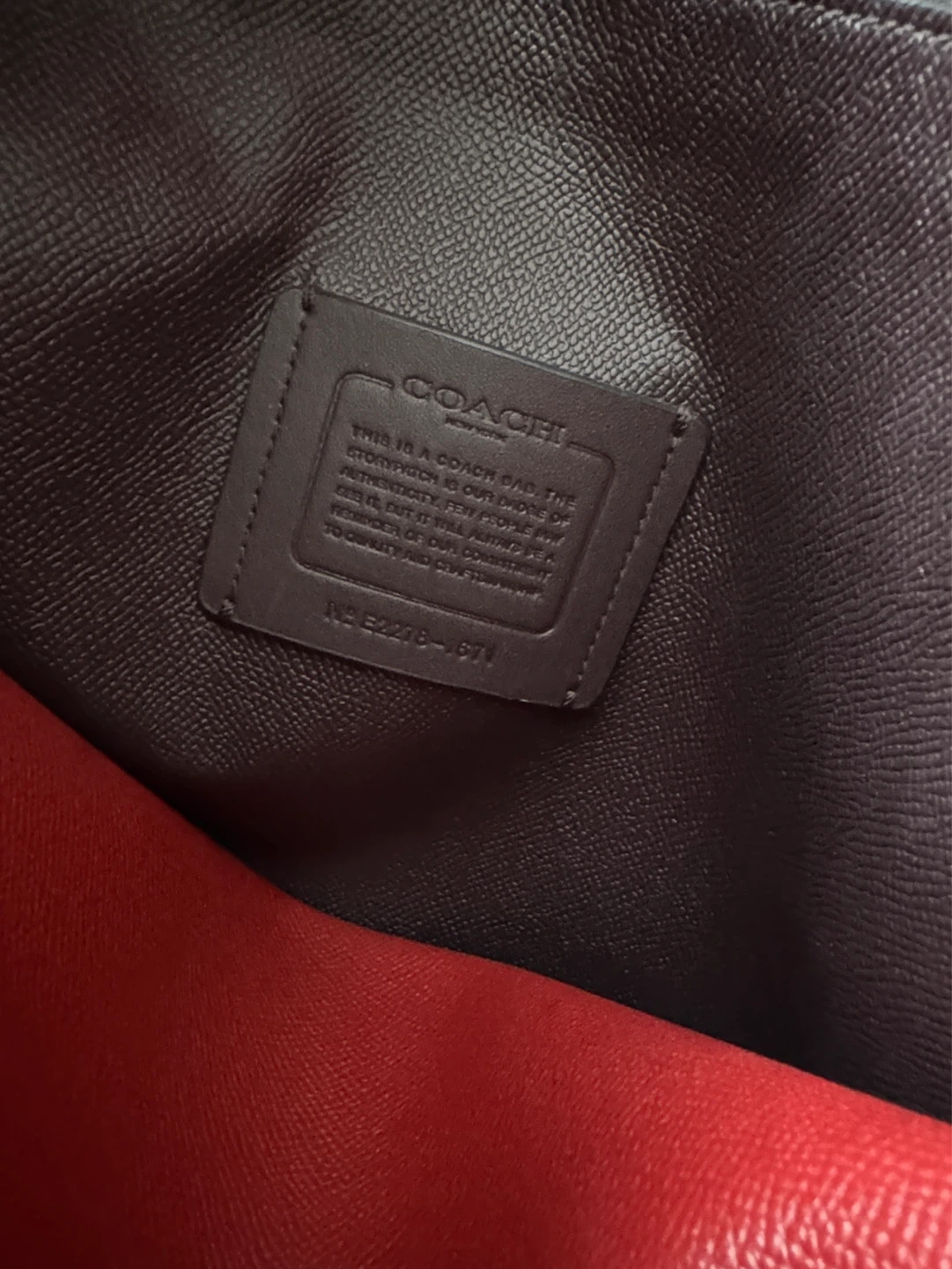 COACH Black Mollie Tote Bag with Red Interior - photo 3