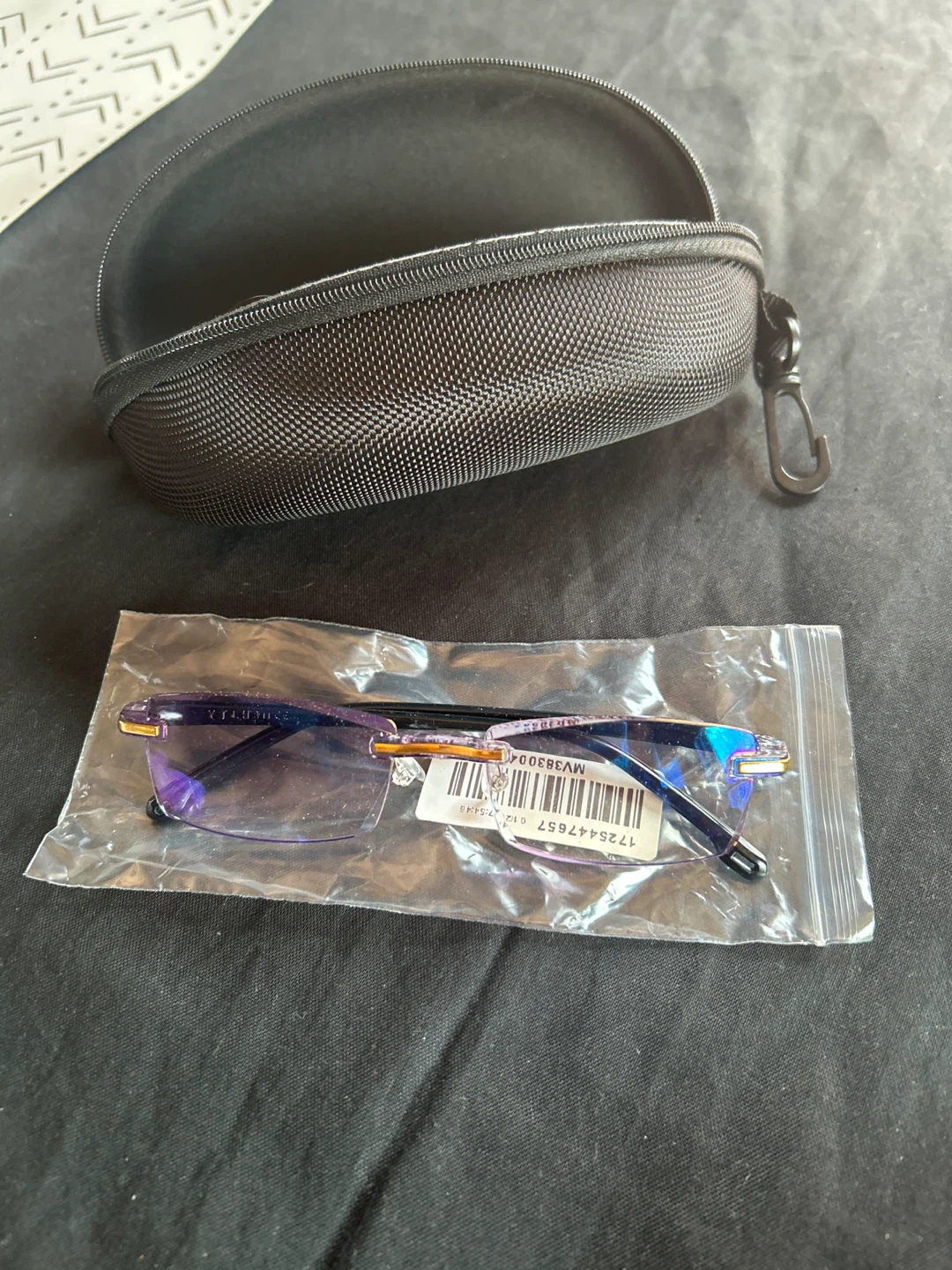 Rimless Blue Light Blocking Glasses with Case
