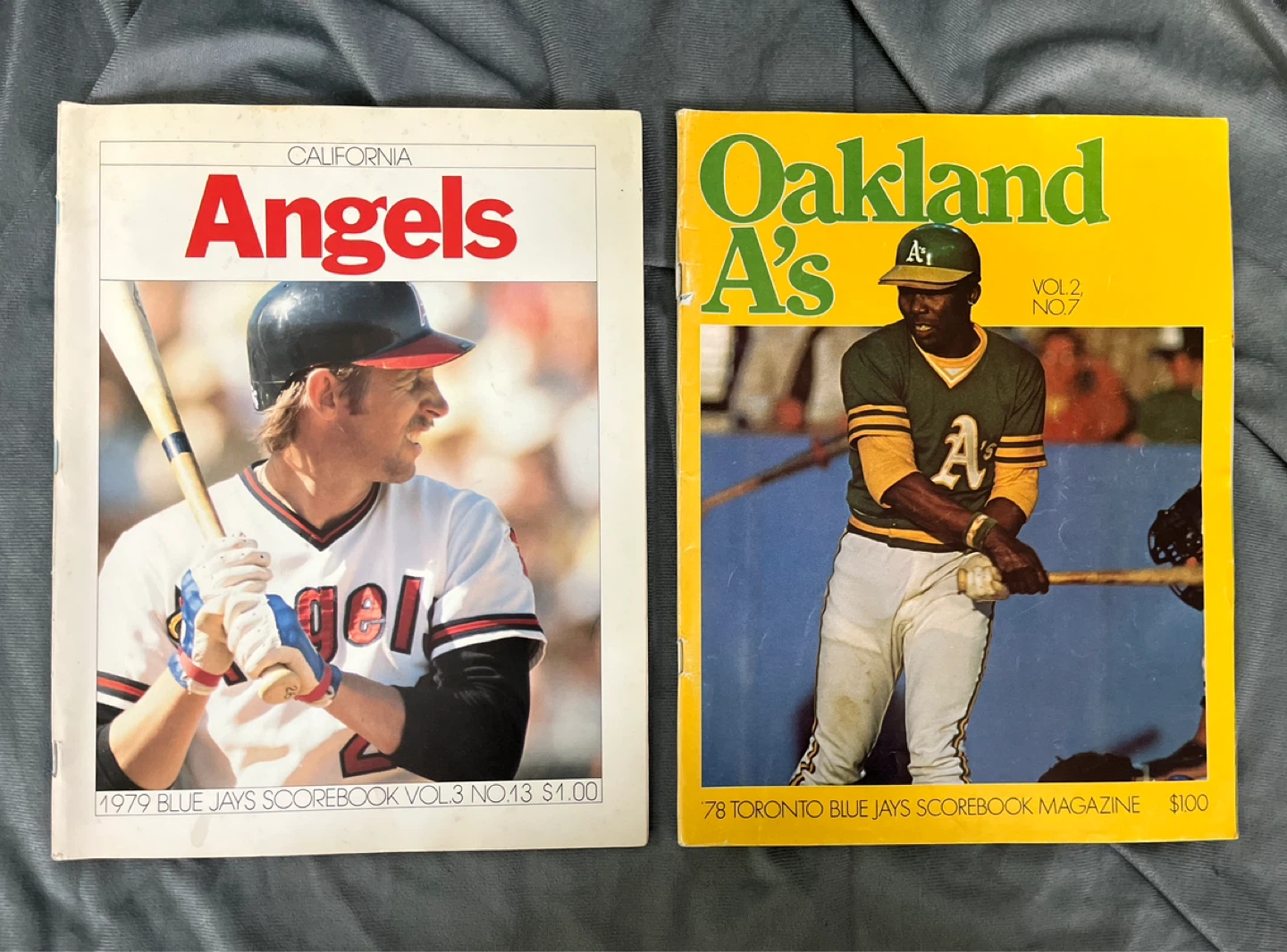 2 x vintage Blue Jays score books 1970s