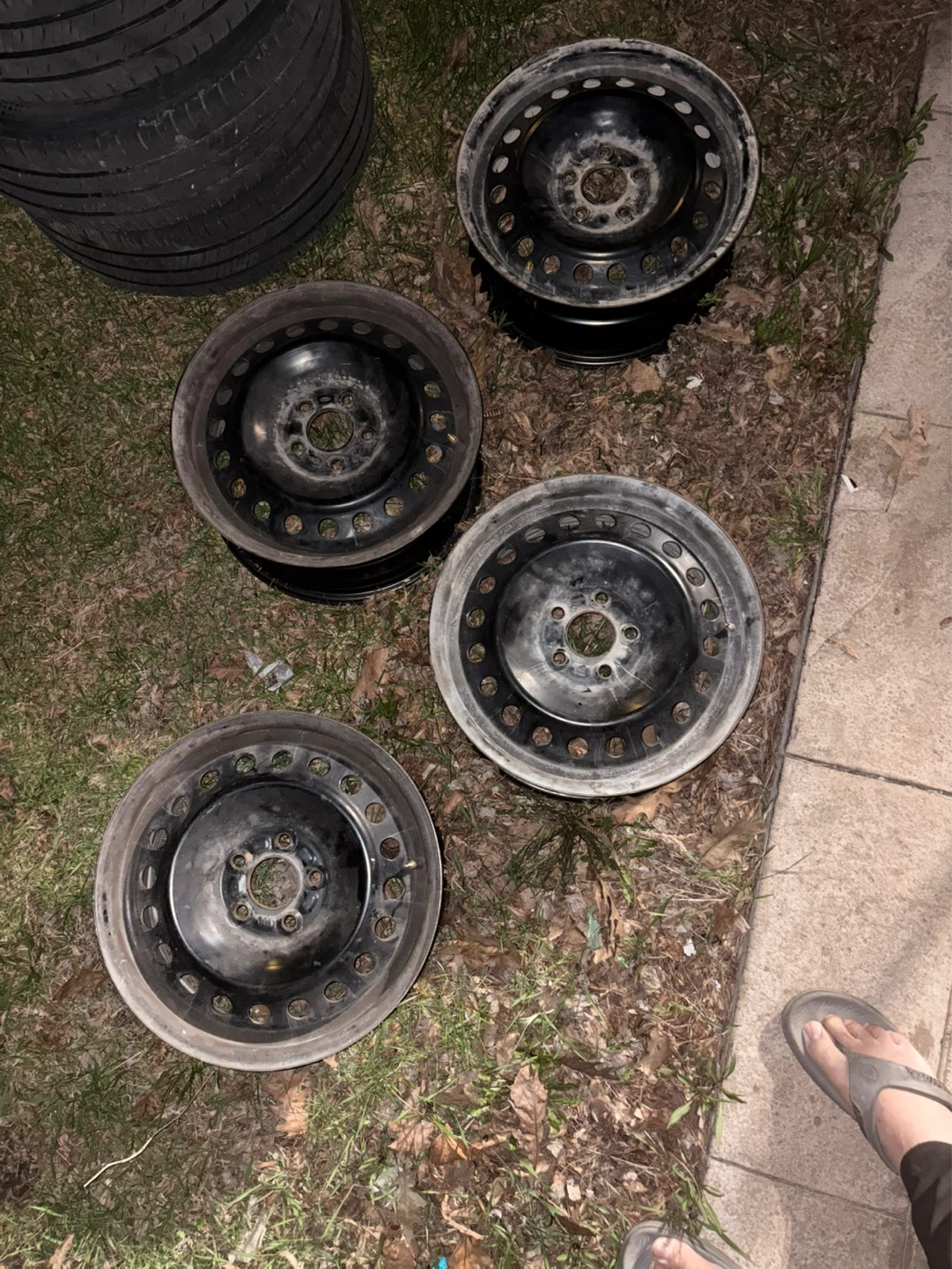 Set of 4 Black Steel Rims