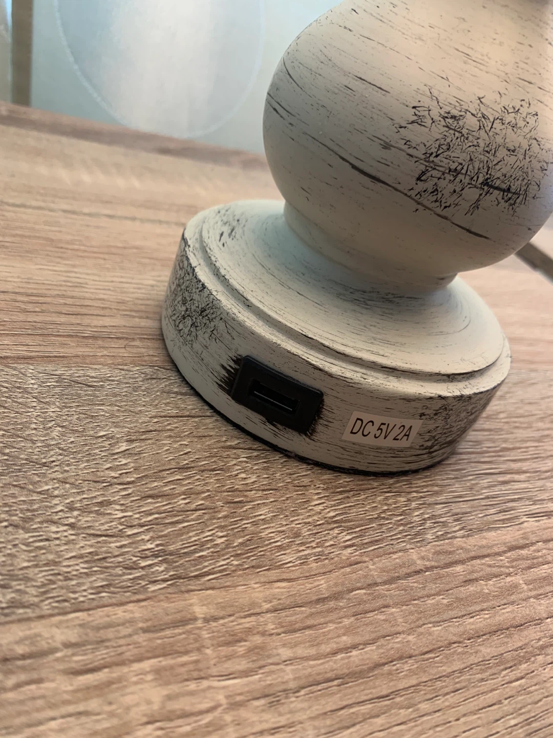 Table Lamps rustic design Set of 2 – USB Ports + Bulbs - photo 4