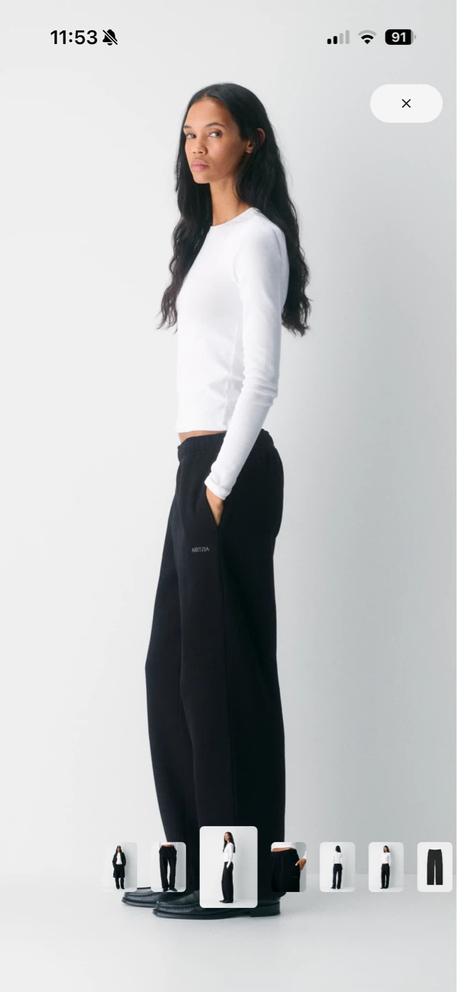 Aritzia Black Wide Leg Sweatpants Size 2XL - photo 2