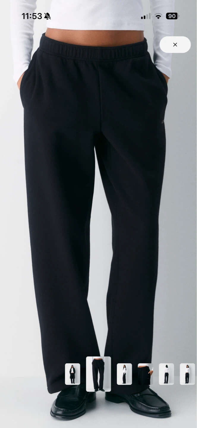 Aritzia Black Wide Leg Sweatpants Size 2XL