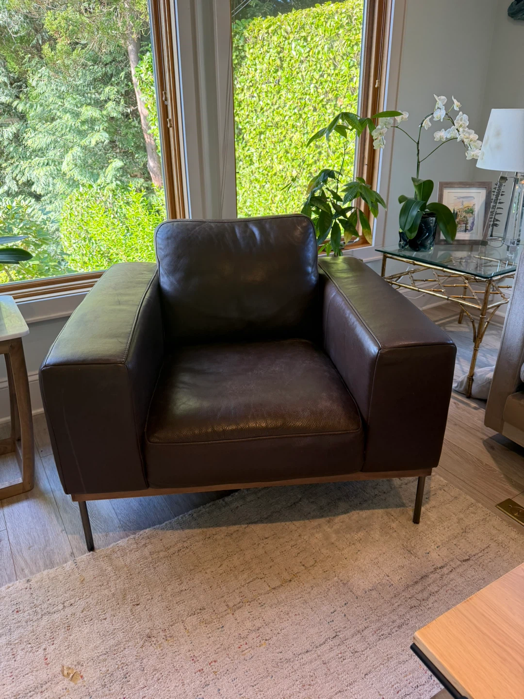 Brown Leather Armchair