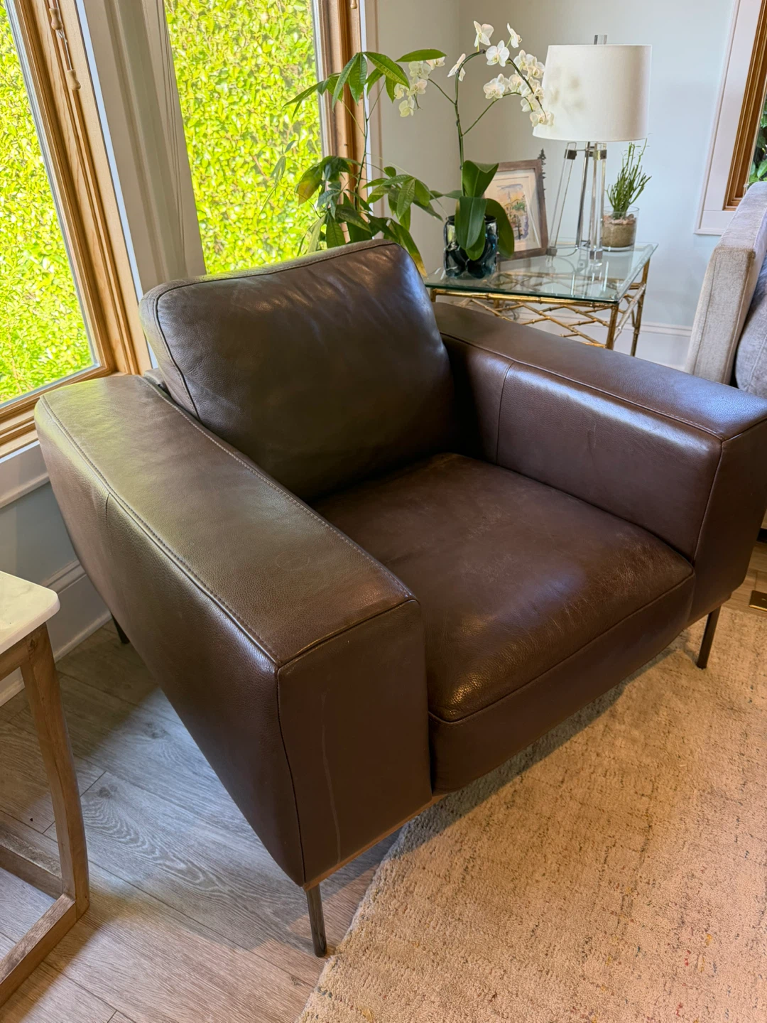Brown Leather Armchair - photo 2