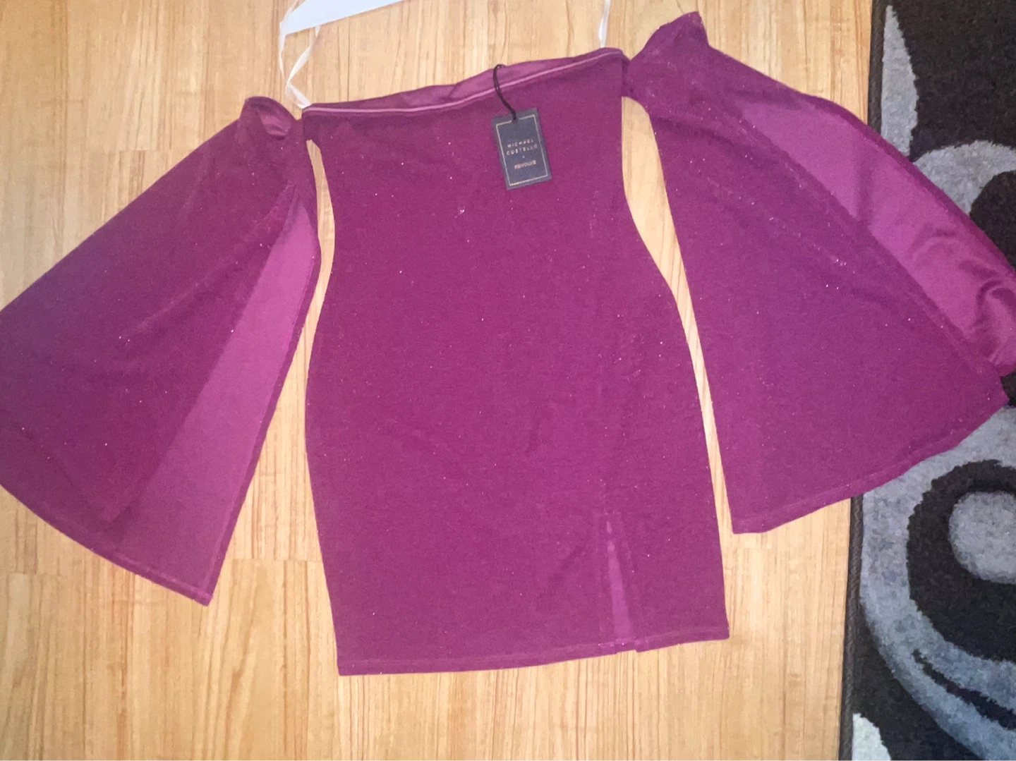 Michael Costello x Revolve Sparkly Off-the-Shoulder Dress - photo 2
