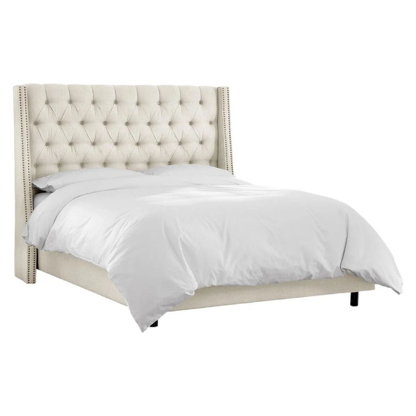Queen Tufted Wingback Bed Frame - photo 2