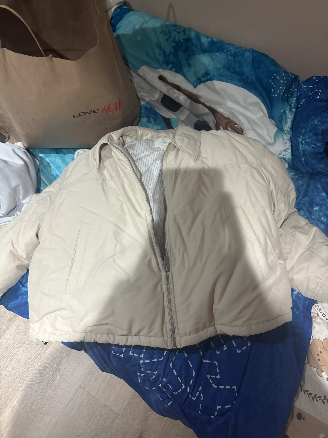 H&M Beige Padded Jacket