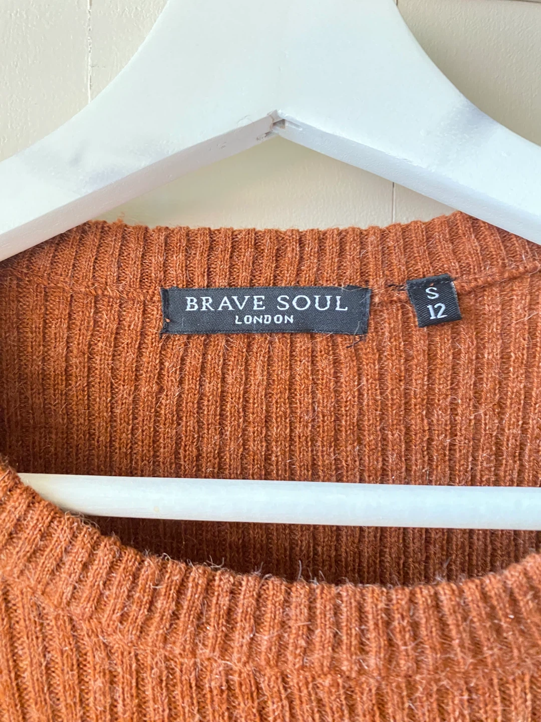 Ribbed Knit Midi Dress - Rust Orange - photo 3
