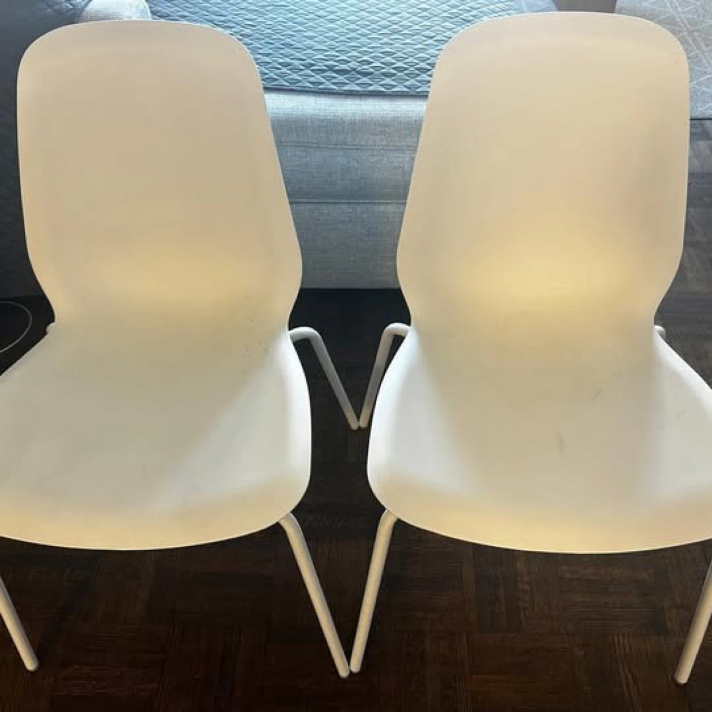 IKEA- LIDAS Set of 2 White Dining Chairs