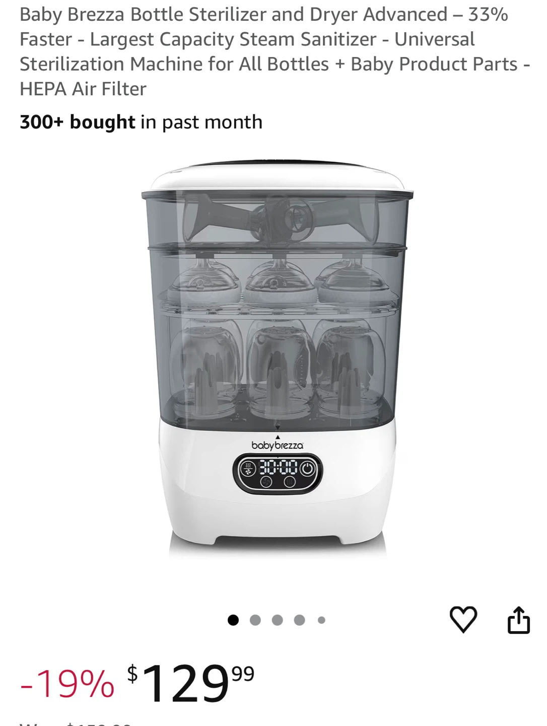 Baby Brezza Sterilizer and Dryer Advanced