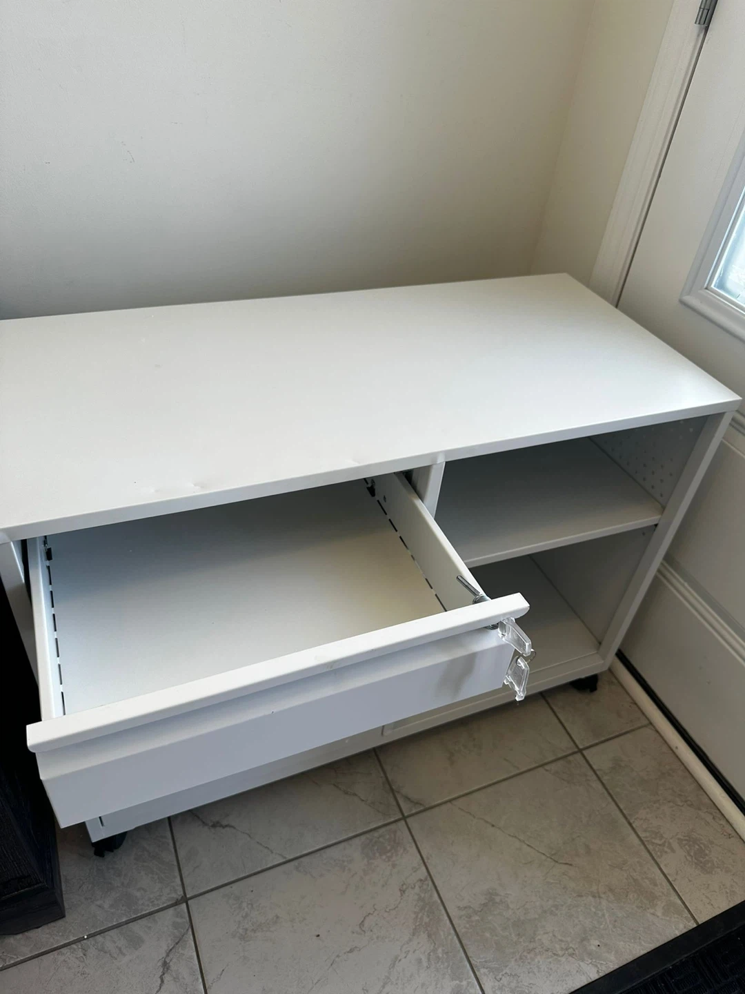 White 3-Drawer Rolling File Cabinet - photo 4