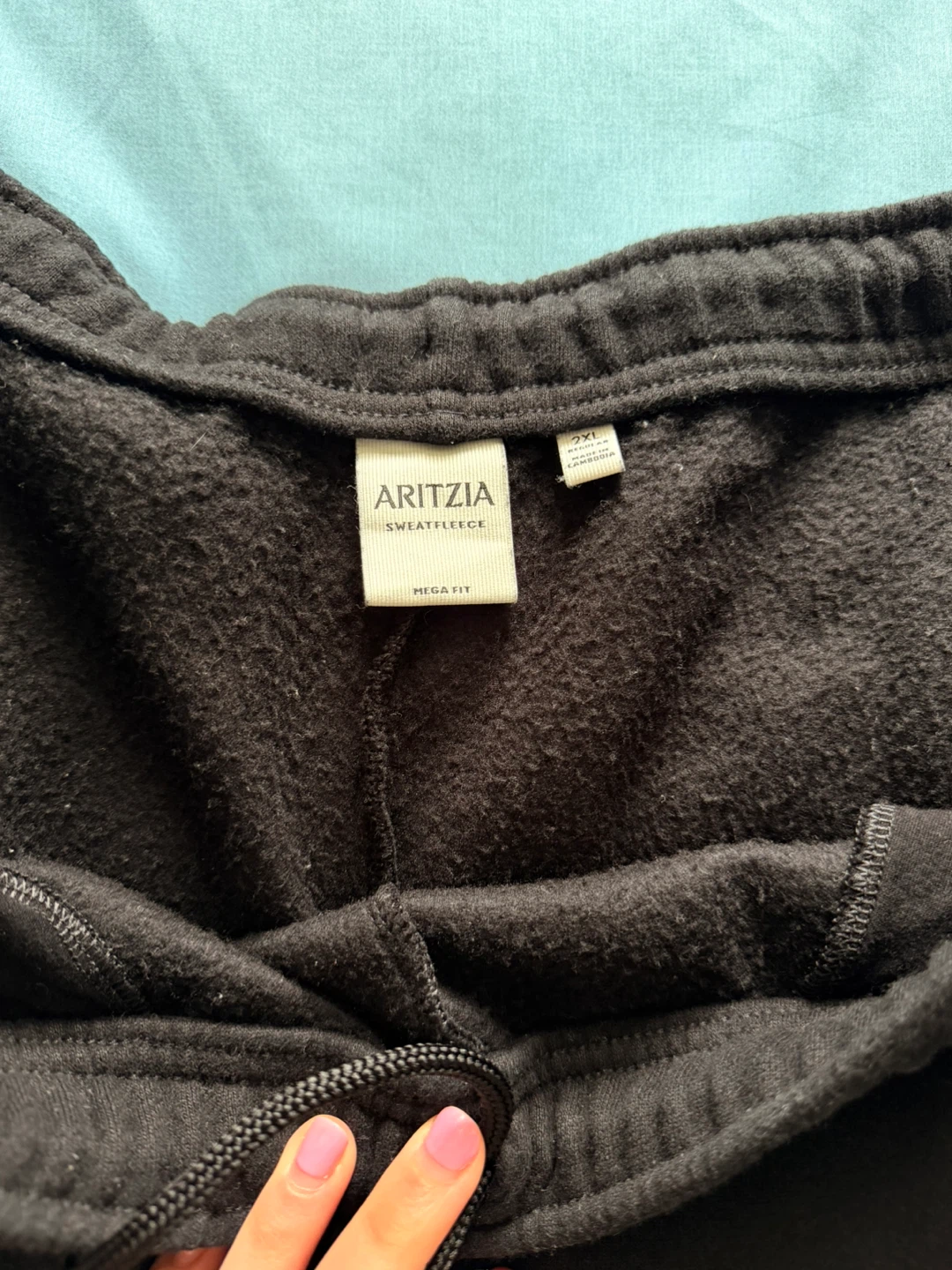 Aritzia Black Wide Leg Sweatpants Size 2XL - photo 4