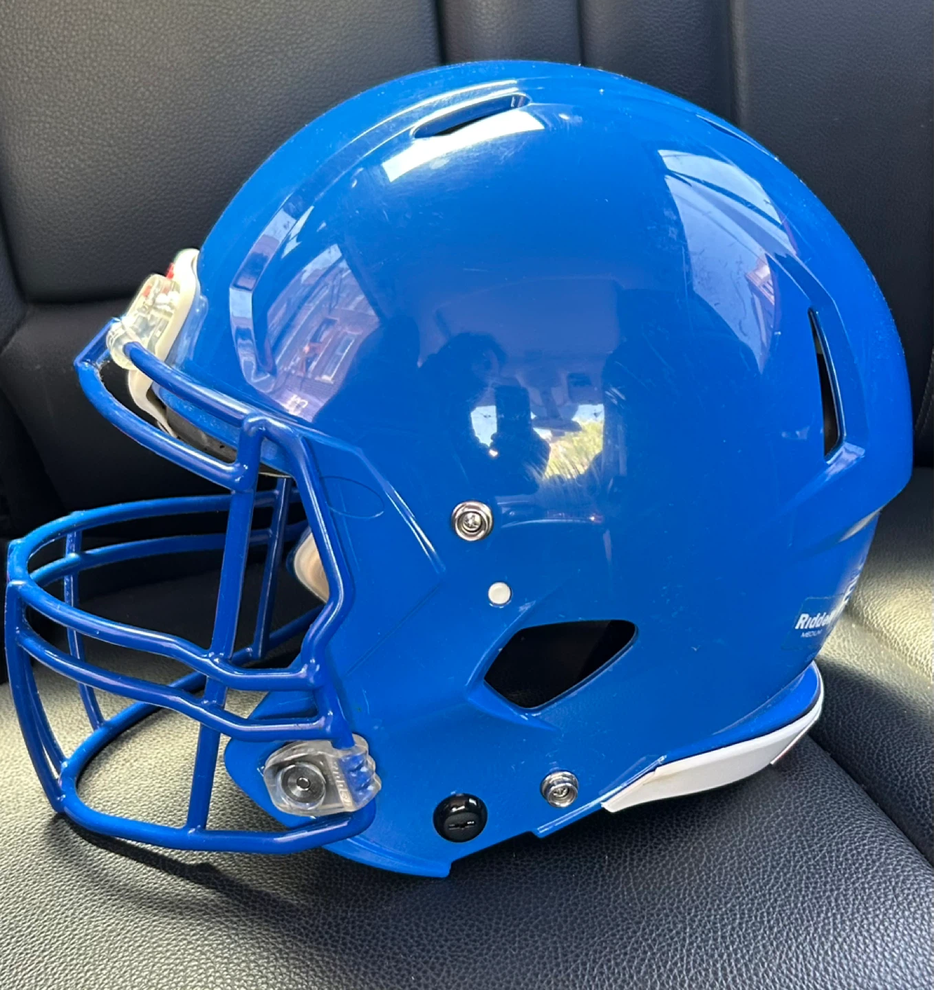 Riddell Blue Football Helmet with Facemask - photo 4