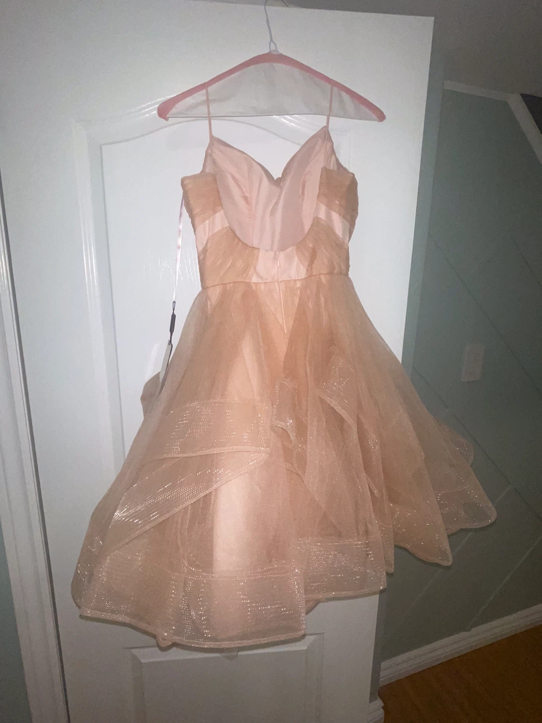 Rianna Couture Blush Tulle Dress Size 4 - photo 2