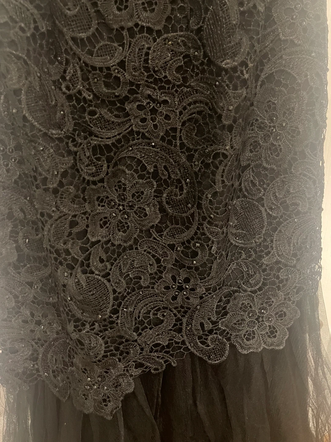 Claudine Black Lace Strapless Mermaid Dress Size 2 - photo 4