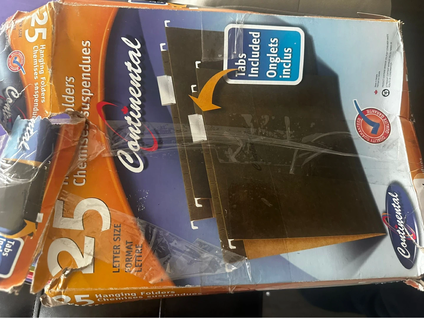 Continental 25 Letter Size Hanging Folders