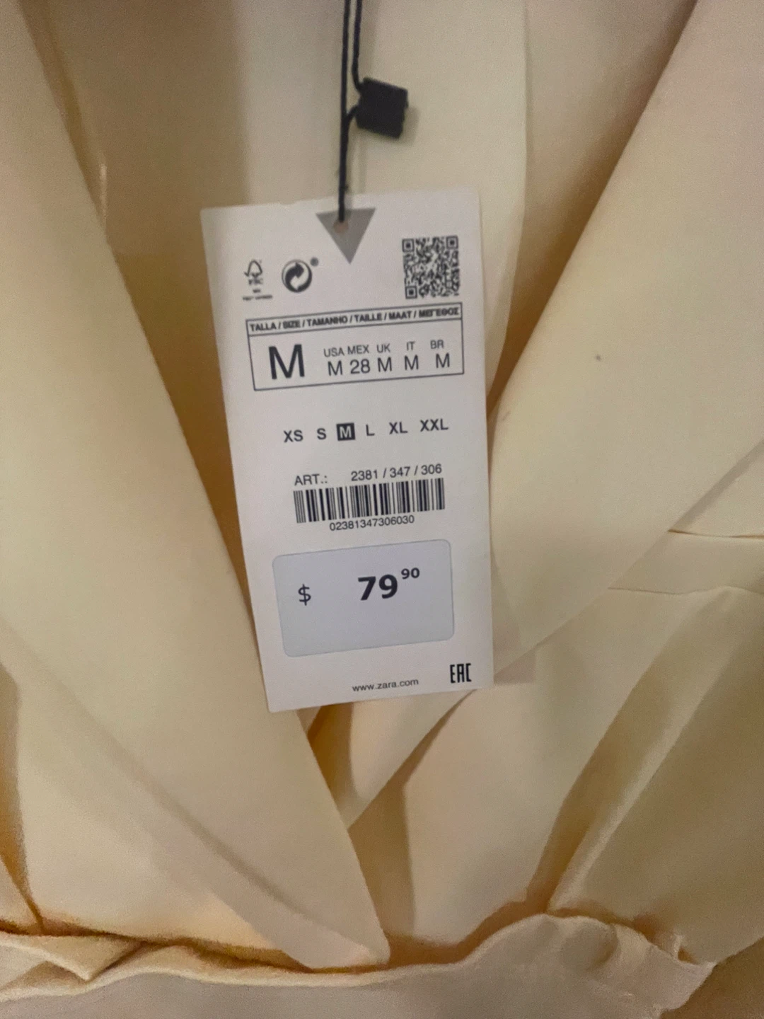 Zara Cream Blazer Size M - photo 3