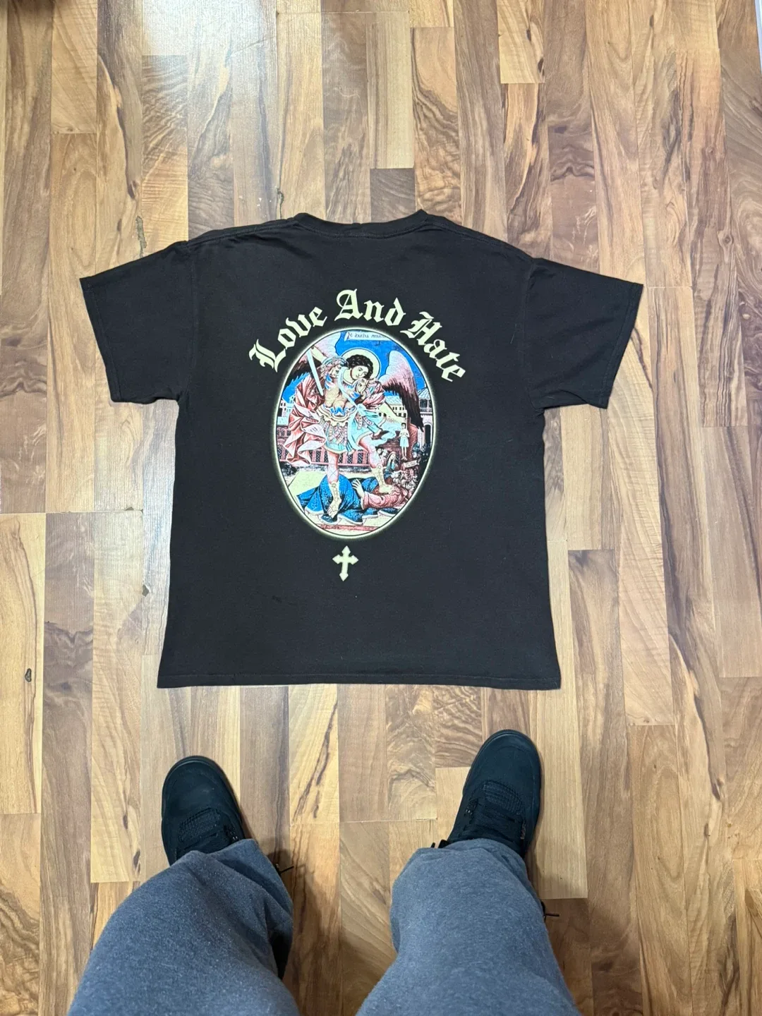 Black "Love and Hate" Graphic T-Shirt - photo 2