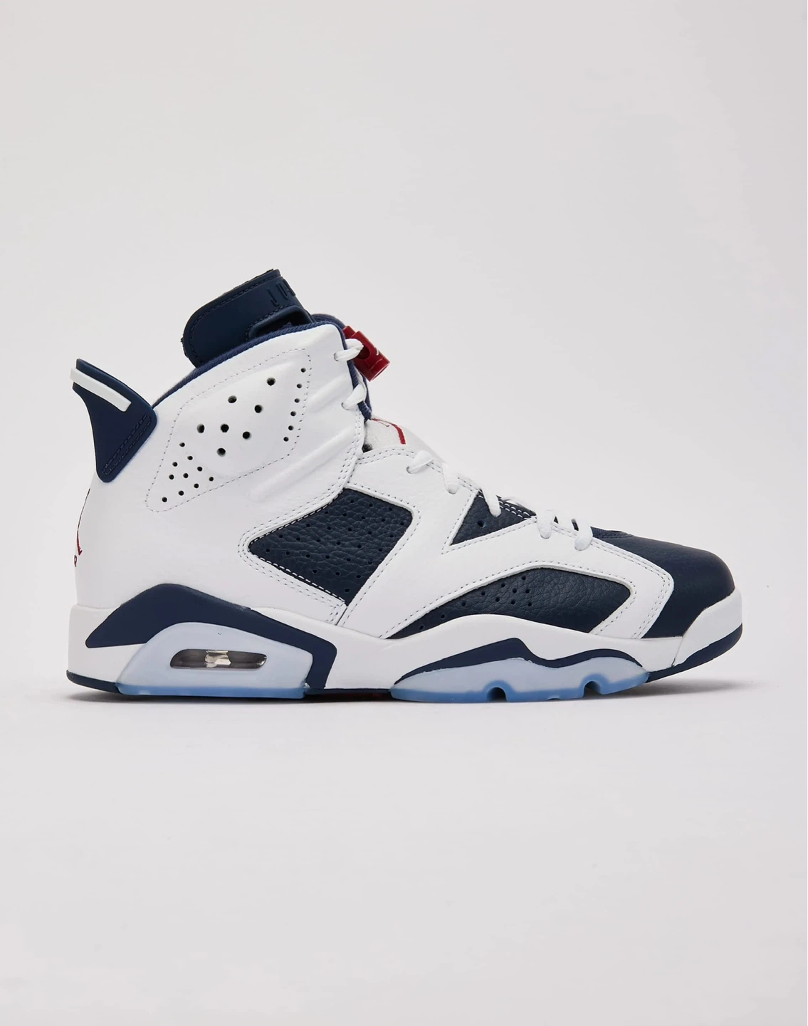 Air Jordan 6 Retro White Navy Red Men's Sneakers
