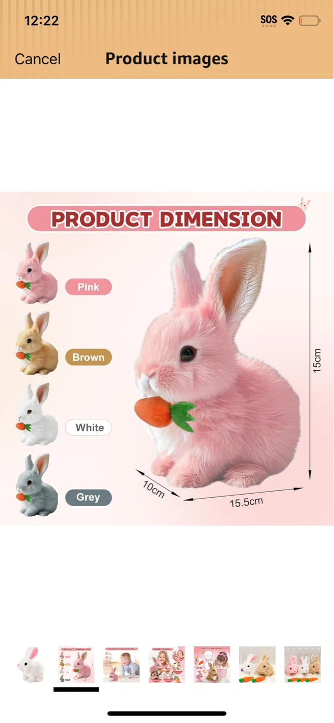 Bunby Bunny Realistic Interactive Plush Toy - White - photo 3