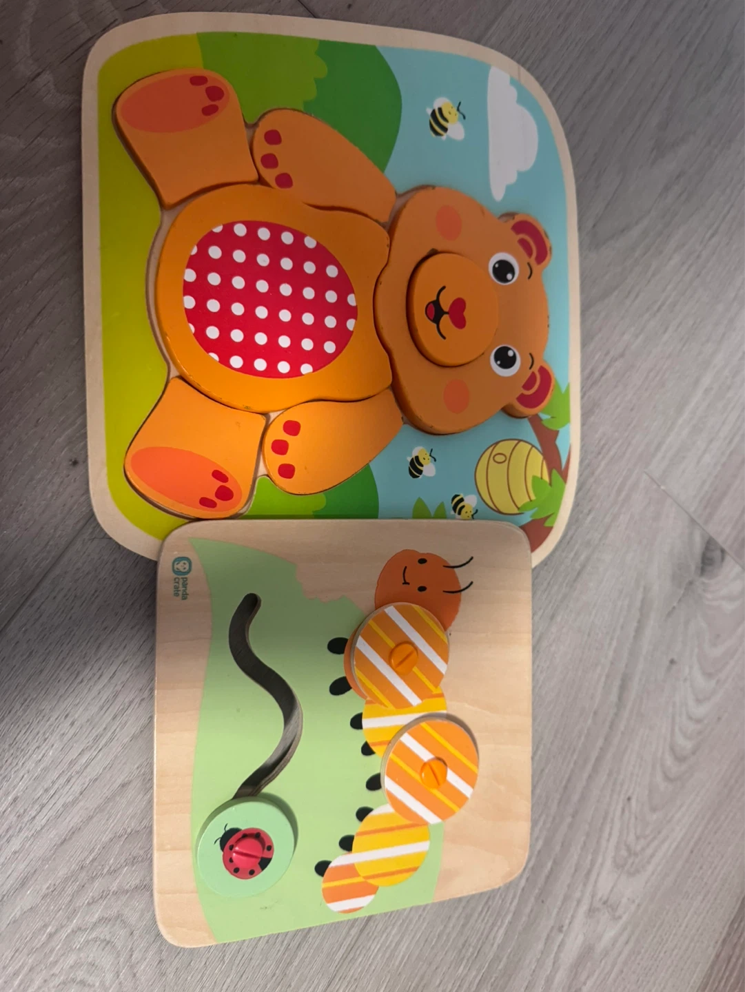 Early Learning Wooden Puzzles - Bear and Caterpillar