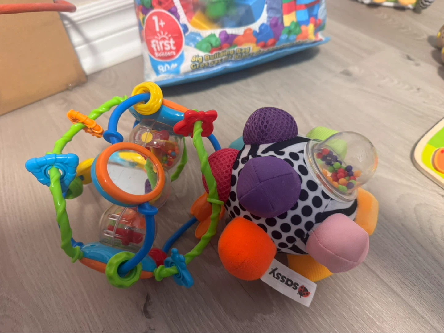 Sassy Sensory Ball Toy with Mirror and Beads