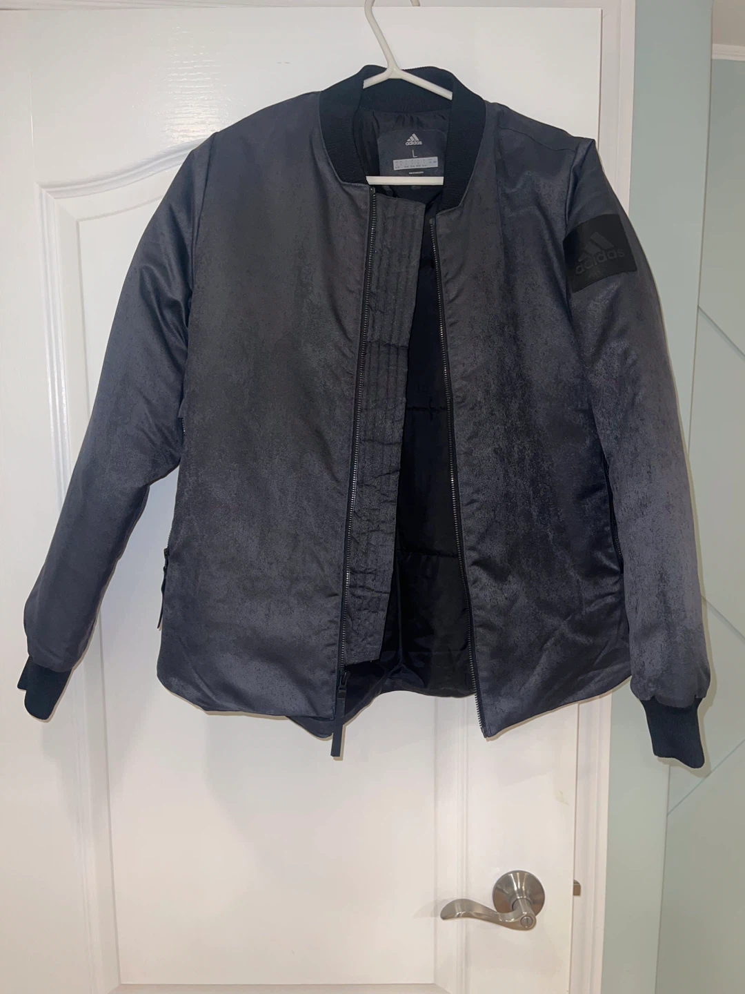 Adidas Bomber Jacket - Black - Size L