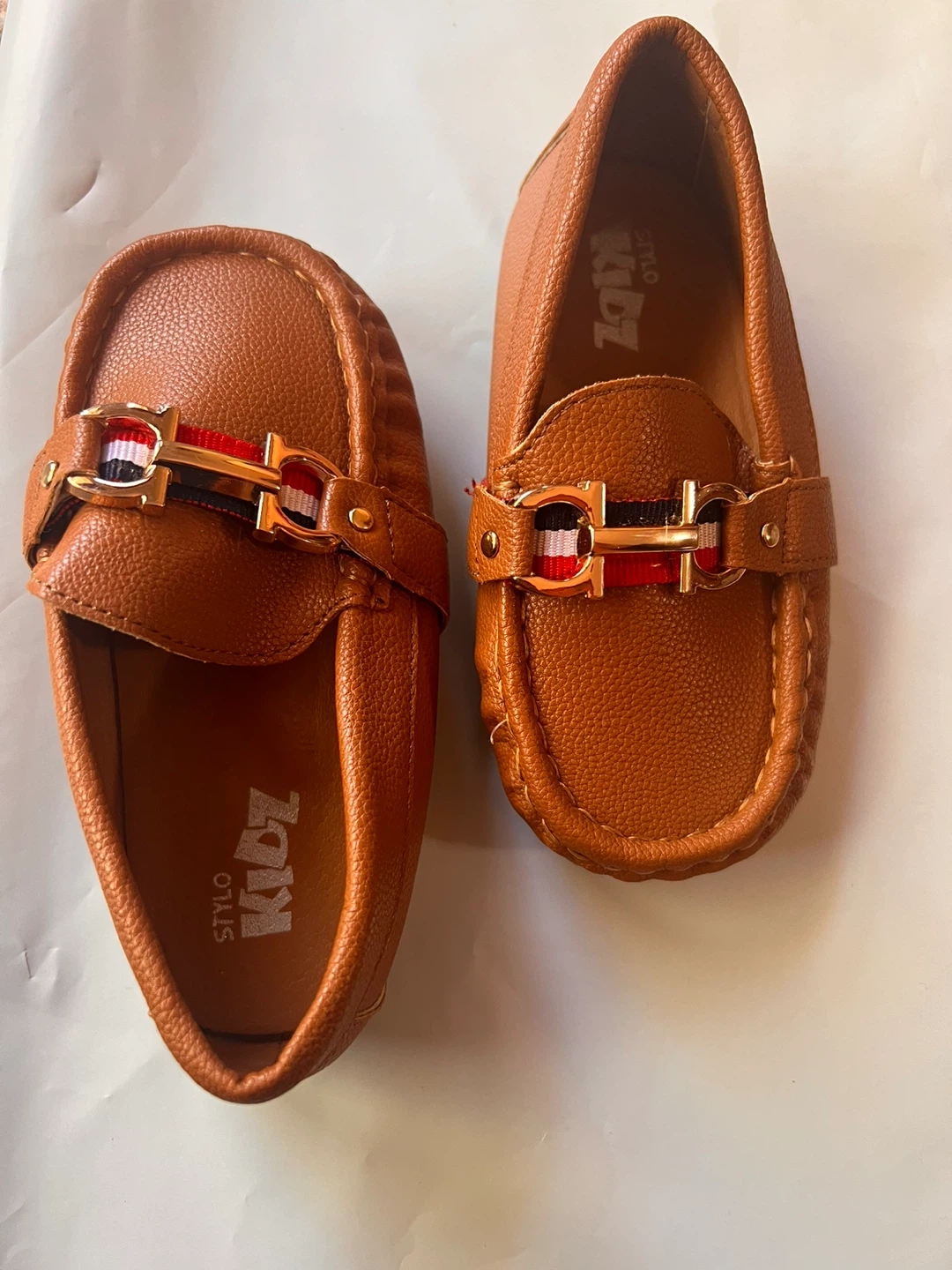 Stylo Kidz Brown Faux Leather Loafers - photo 5