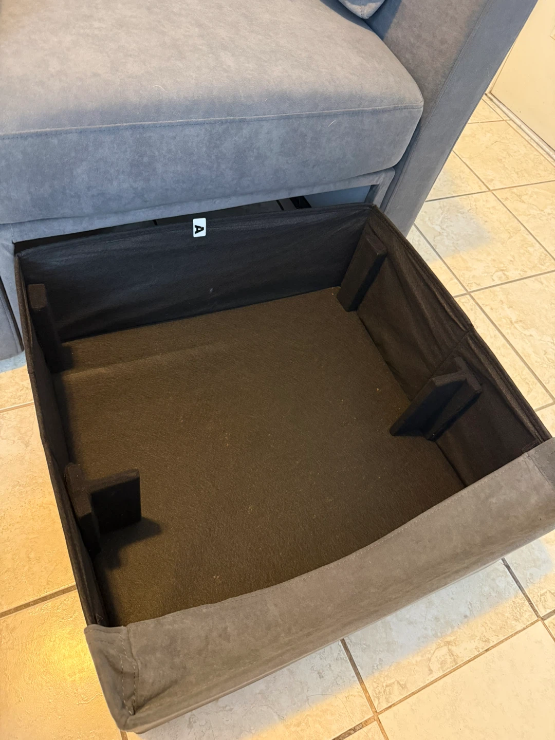 Gray Armchair with Cup Holders and Storage - photo 5