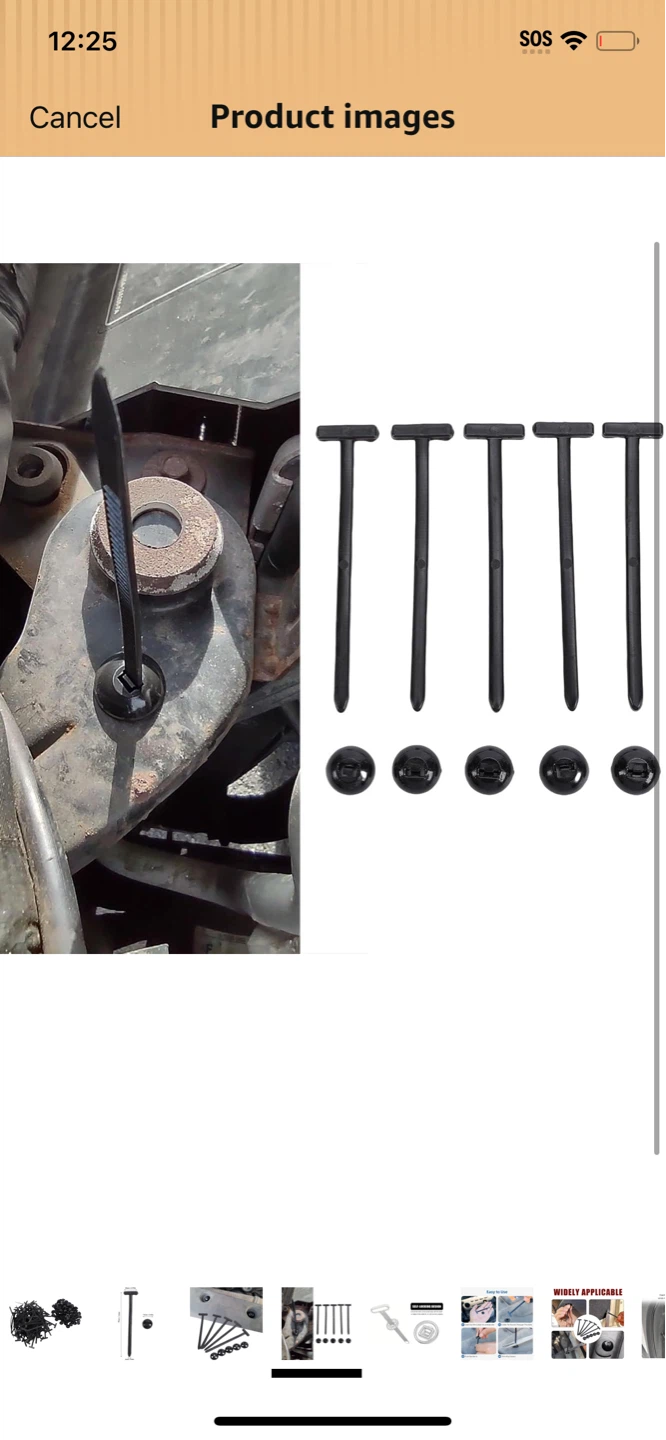 10 x Black T-Type Cable Zip Tie Fasteners - photo 3