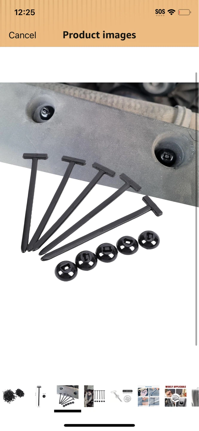 10 x Black T-Type Cable Zip Tie Fasteners