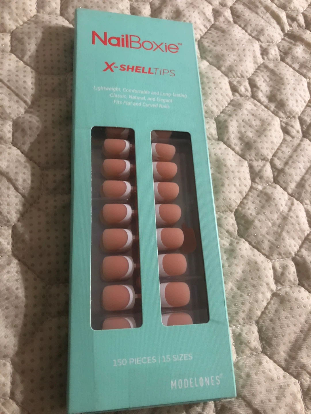 NailBoxie X-SHELLTIPS French Gel Nails 150 Pieces