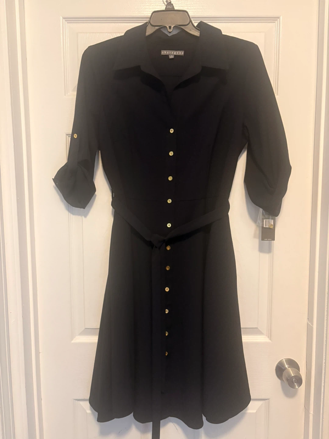 Sharagano New York Deep Navy Shirt Dress - Size 14 - photo 3