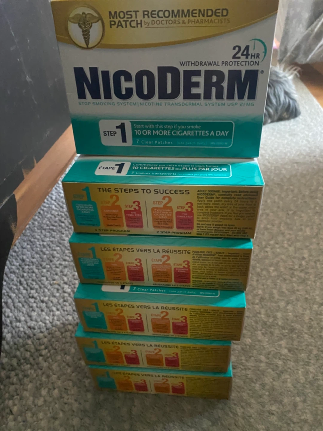 Nicoderm Step 1 Nicotine Transdermal System USP 21 mg Patches - photo 2