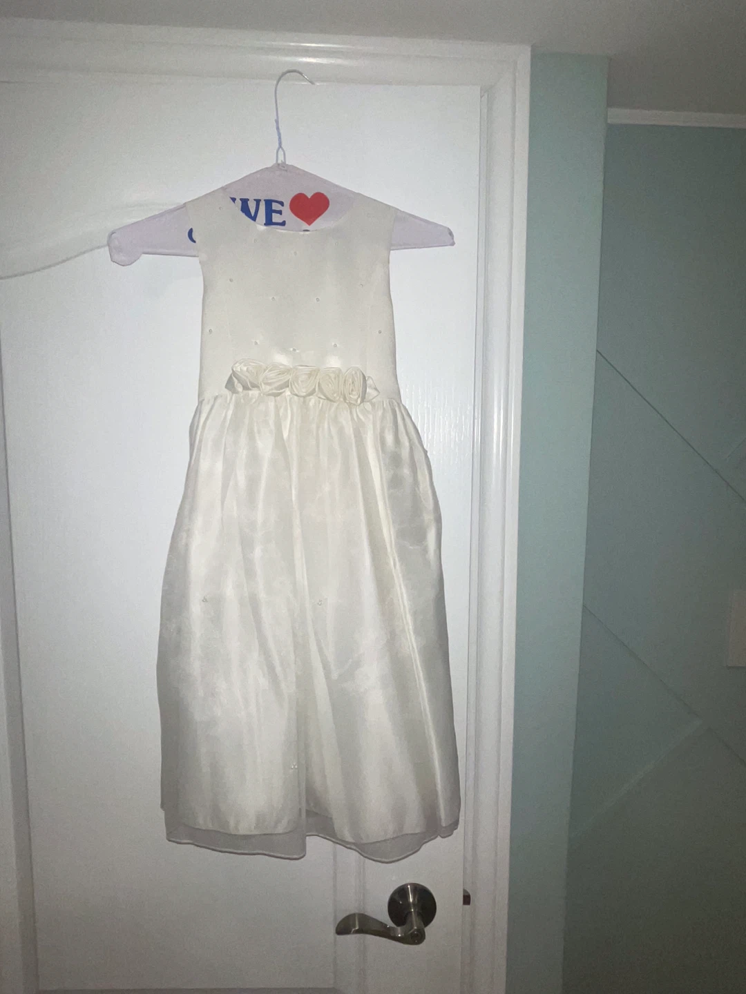 White Flower Girl Dress - Size 6 kids