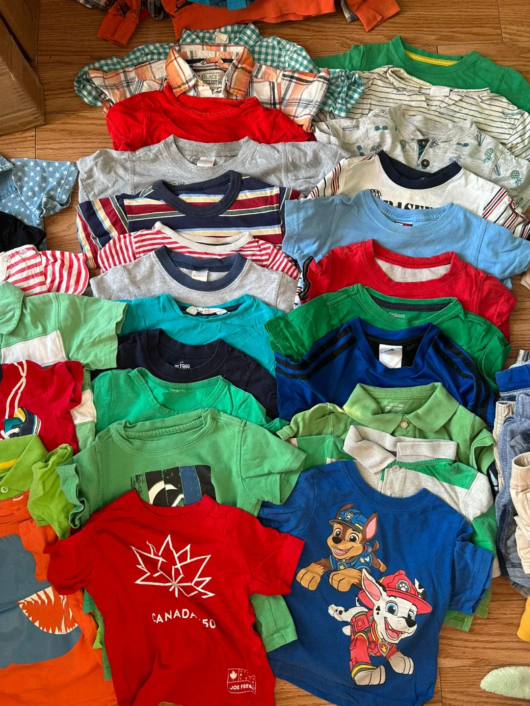 2T-3T 80pieces Bundle of Boys' T-shirts Shorts and Pants - photo 2
