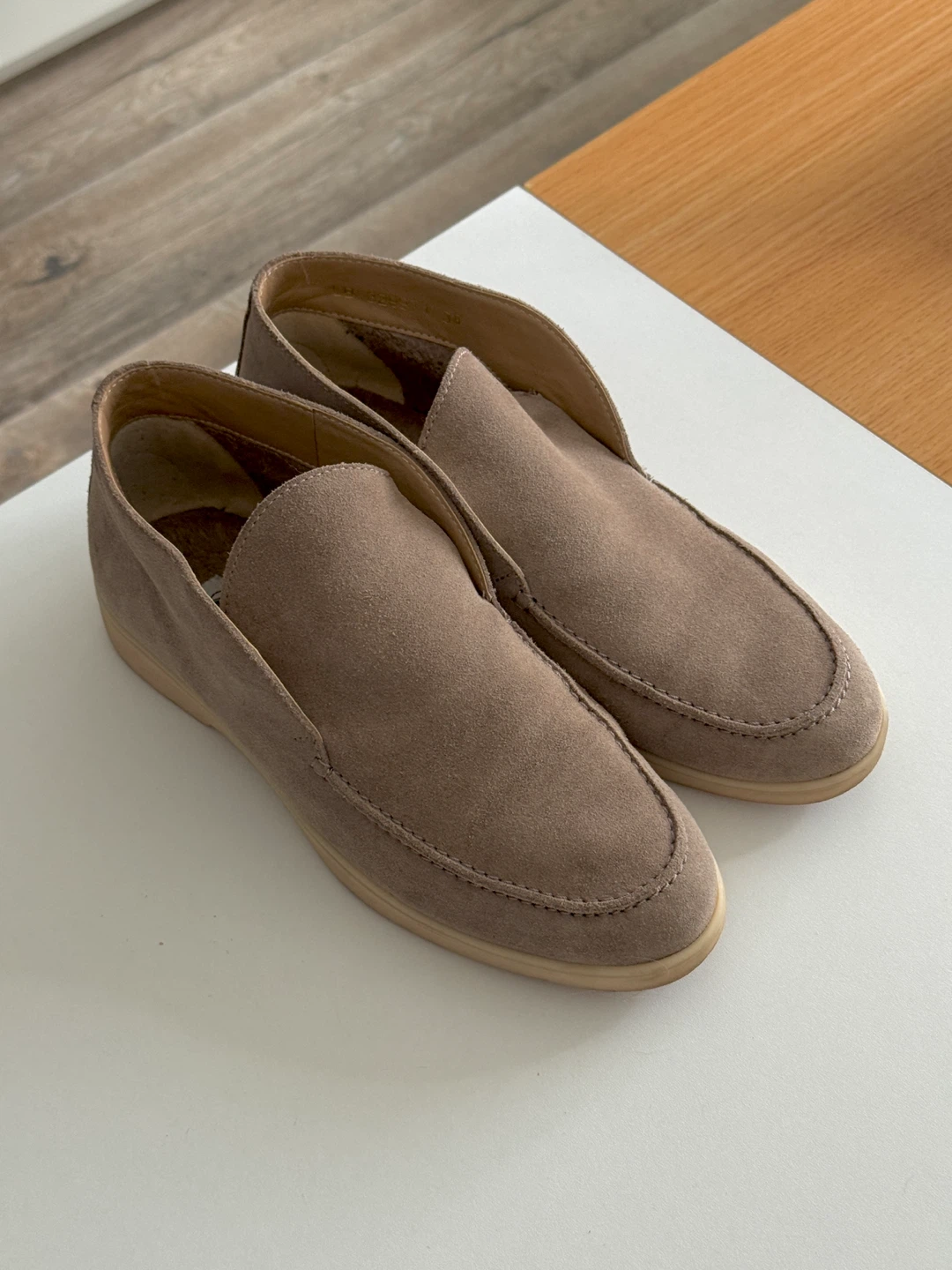 Genuine Suede Ankle Loafers - Size 38 - photo 2