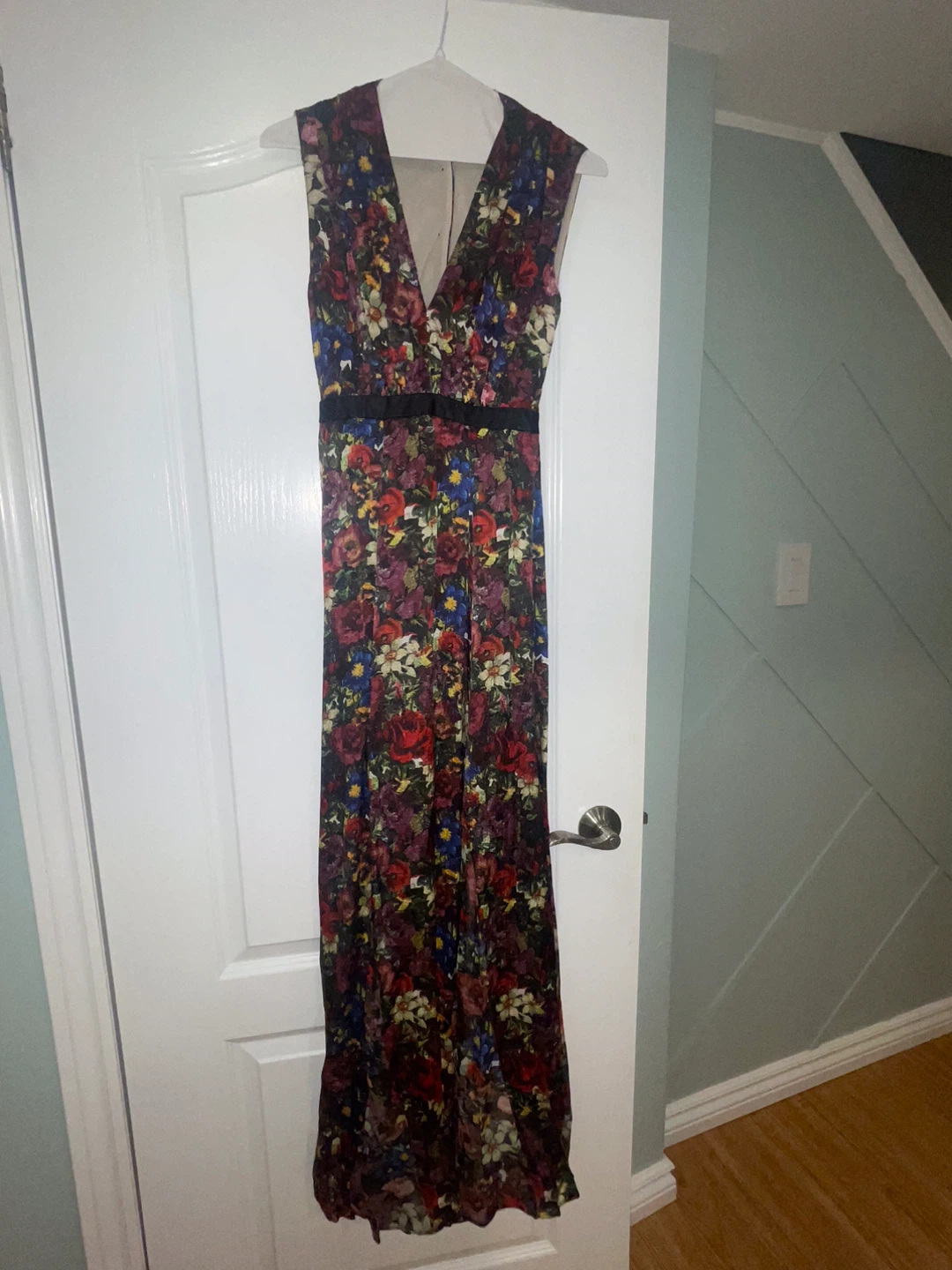 Alice + Olivia Floral Maxi Dress with Open Back