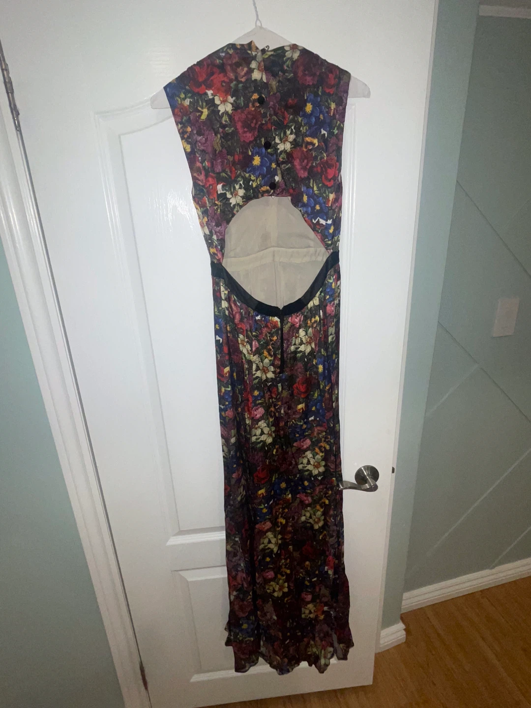 Alice + Olivia Floral Maxi Dress with Open Back - photo 4