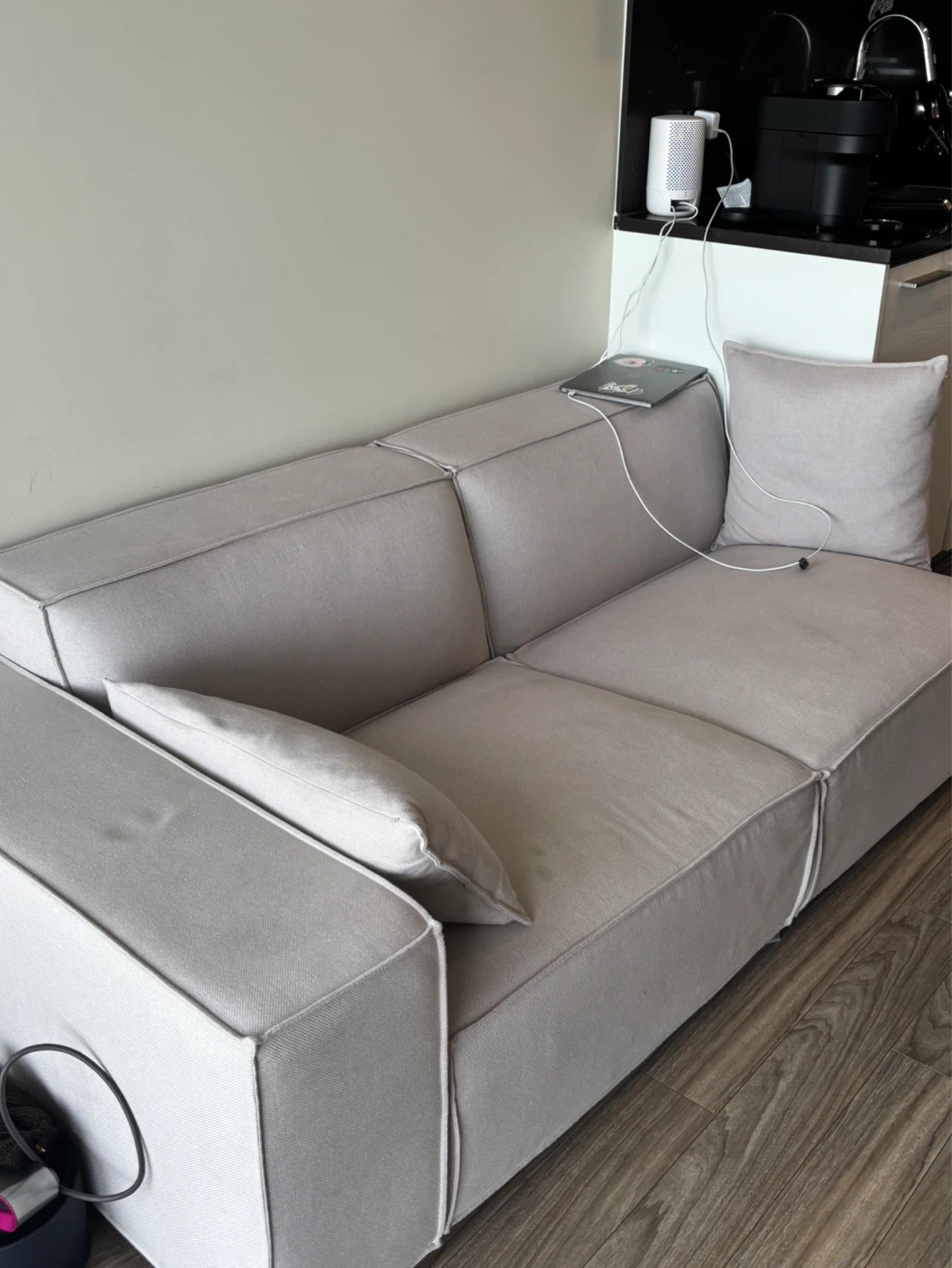 Light Grey Sectional Sofa - photo 2