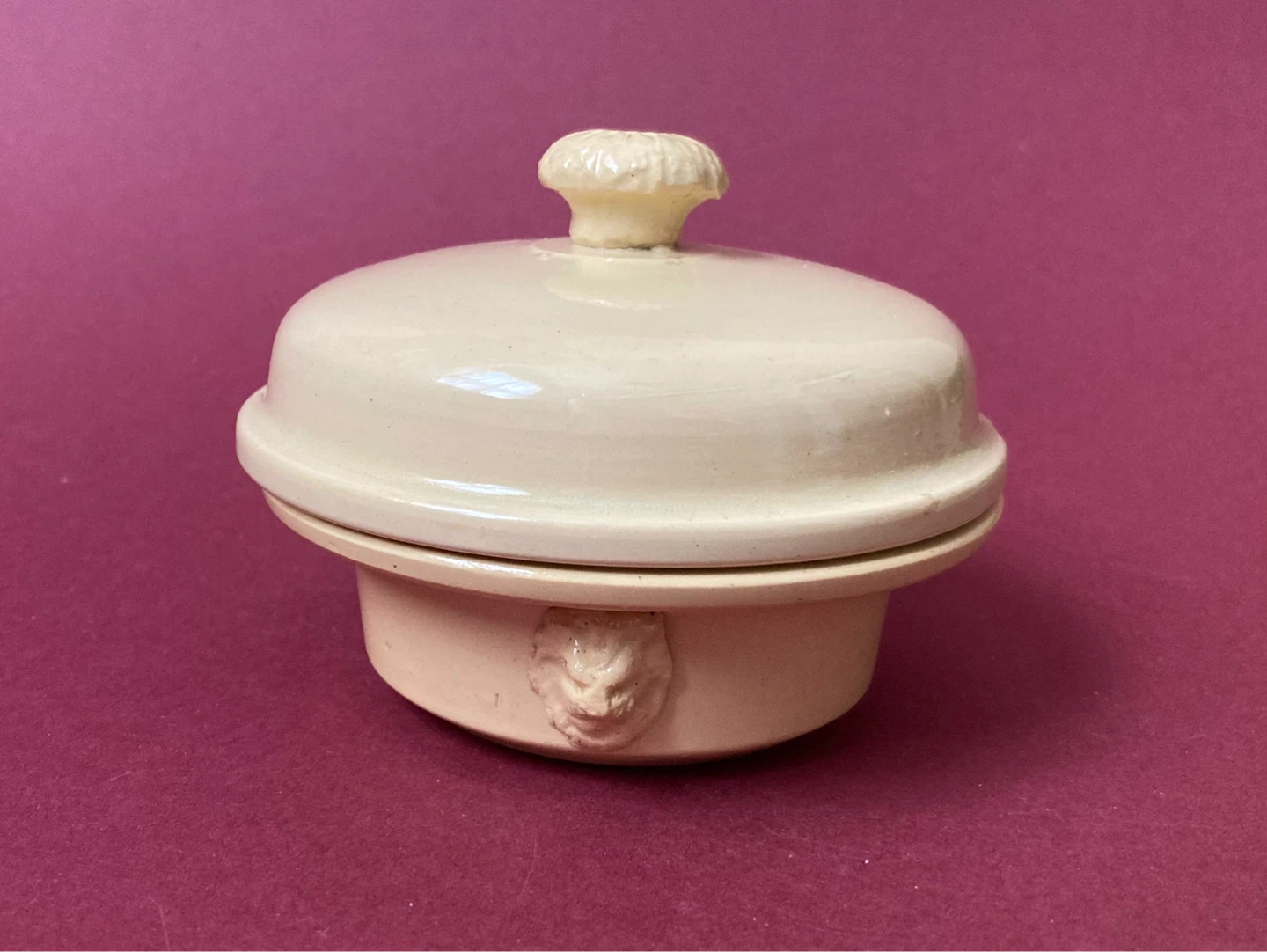 Antique French Foie Gras Lion Head Terrine