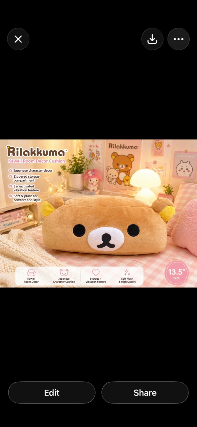Rilakkuma Kawaii Cushion San X  Pillow Vibrating Plush