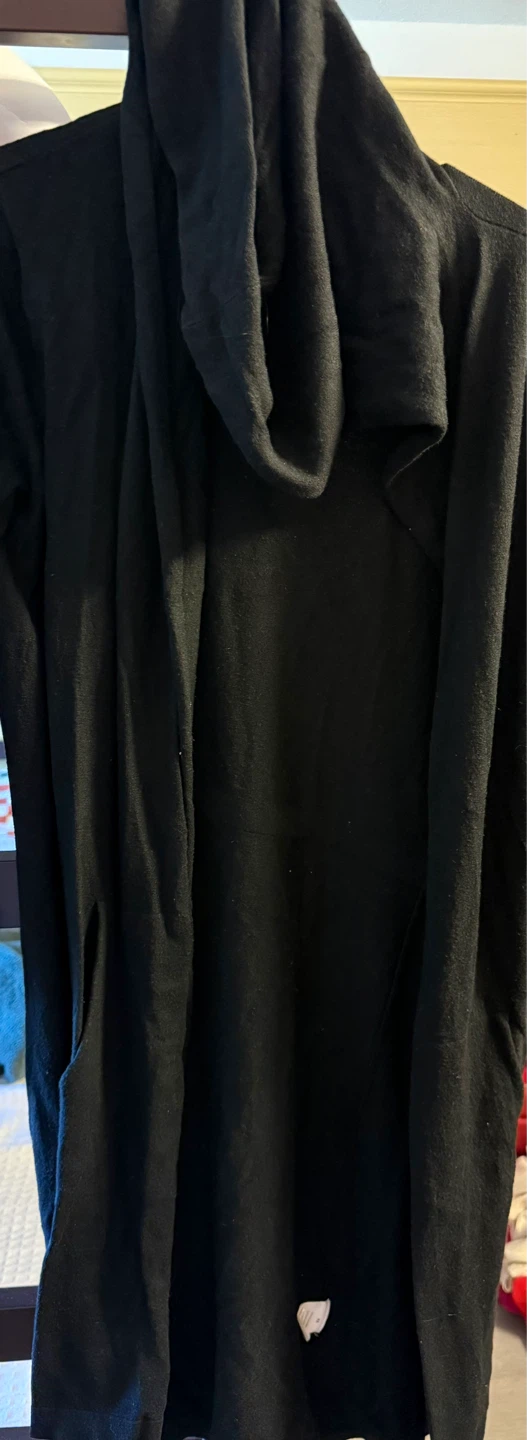 ⚫️✔️Black Long Open-Front Cardigan - Size XS⚫️✔️